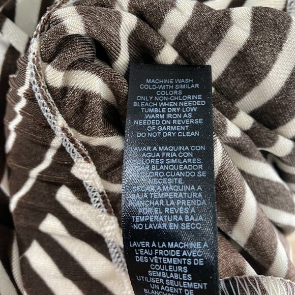 Chico's Travelers Wide Leg Pants Size 3 Pull On Striped Slinky NWOT PT-2092 - Picture 8 of 8